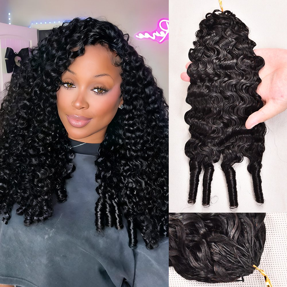 14 16 18 Inch Miracle Knots Cr - Water Wave Bulk Human Hair For Braiding recension och pris