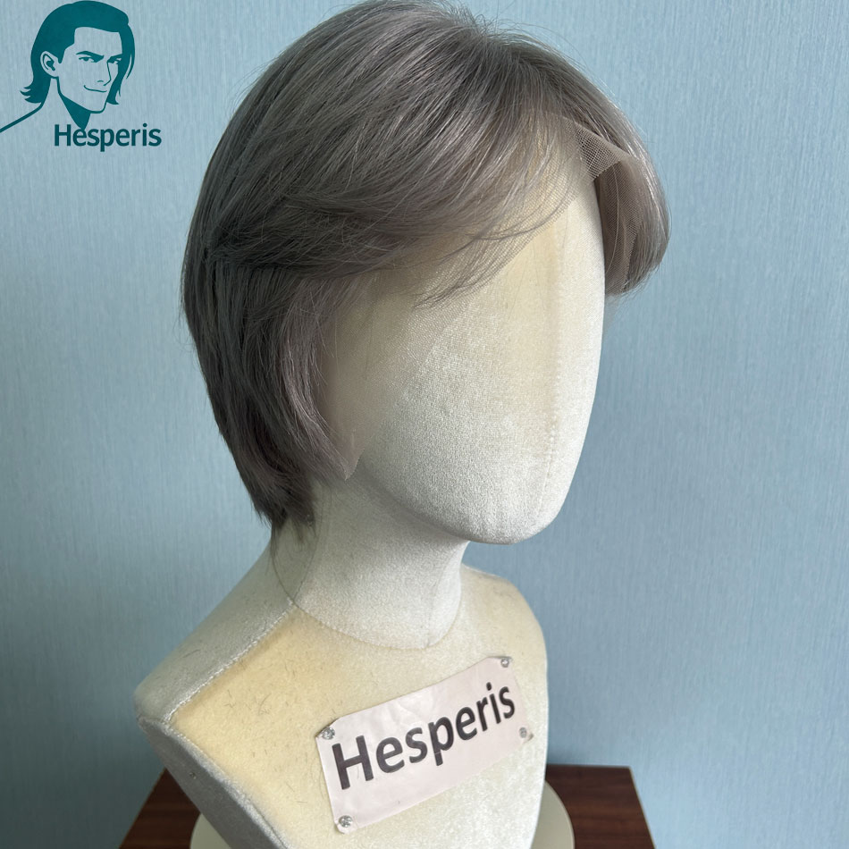 Hesperis Brazilian Remy Grey C - Pre Parted 13X4 Lace Front Bob Wig recension och pris