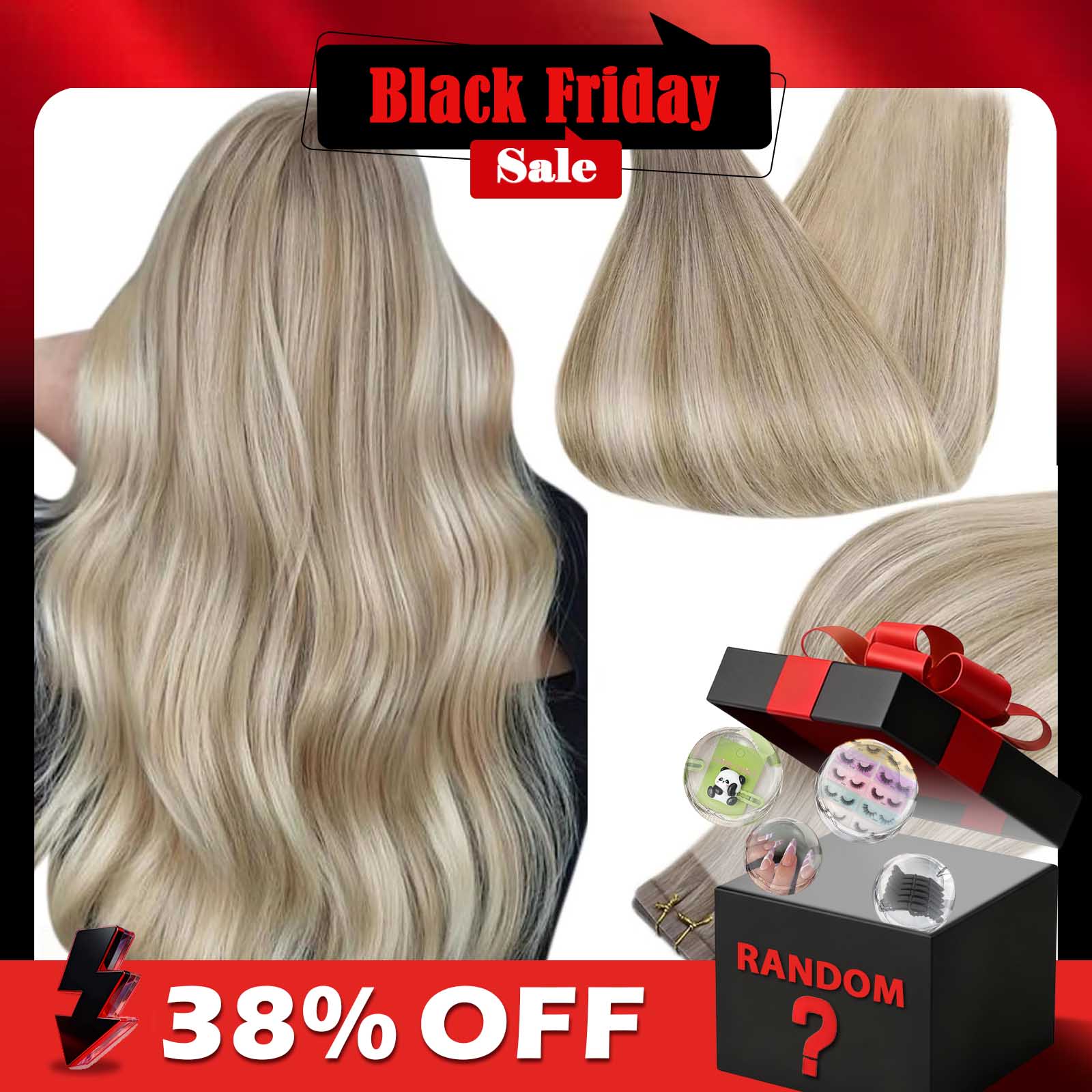 Full Shine Tape In Human Hair  - Invisible Tape In Extensions Real Hair recension och pris