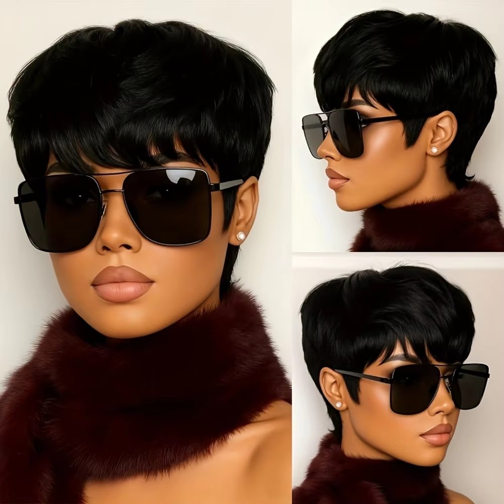 Women's Short Pixie Cut Human  - Short Pixie Cut Wig Human Hair Cheap recension och pris