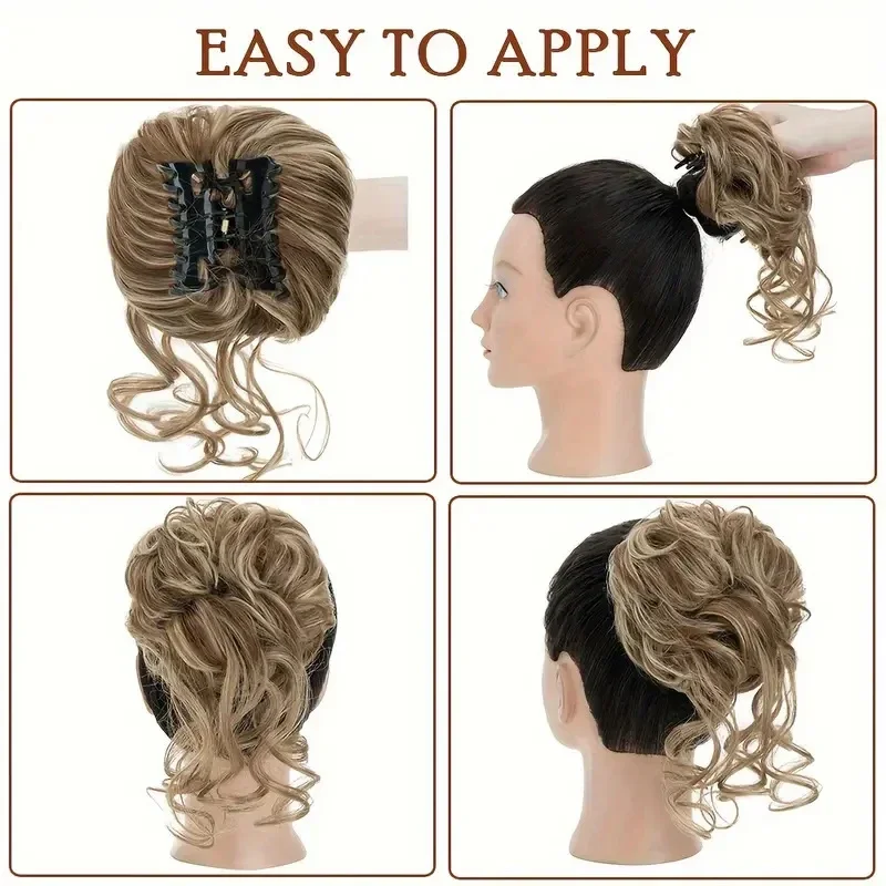 Messy Hair Bun Hair pieces for - Claw Clip Messy Bun Hair Piece recension och pris