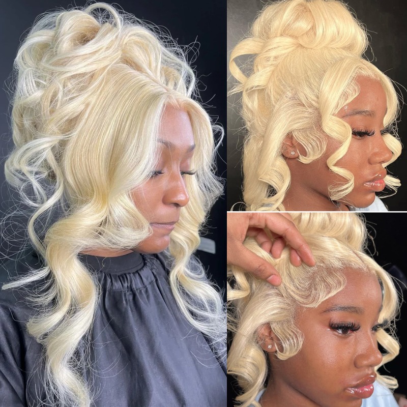 13x4 13x6 360 HD Transparent 6 - 613 Blonde Body Wave Lace Front Wig recension och pris