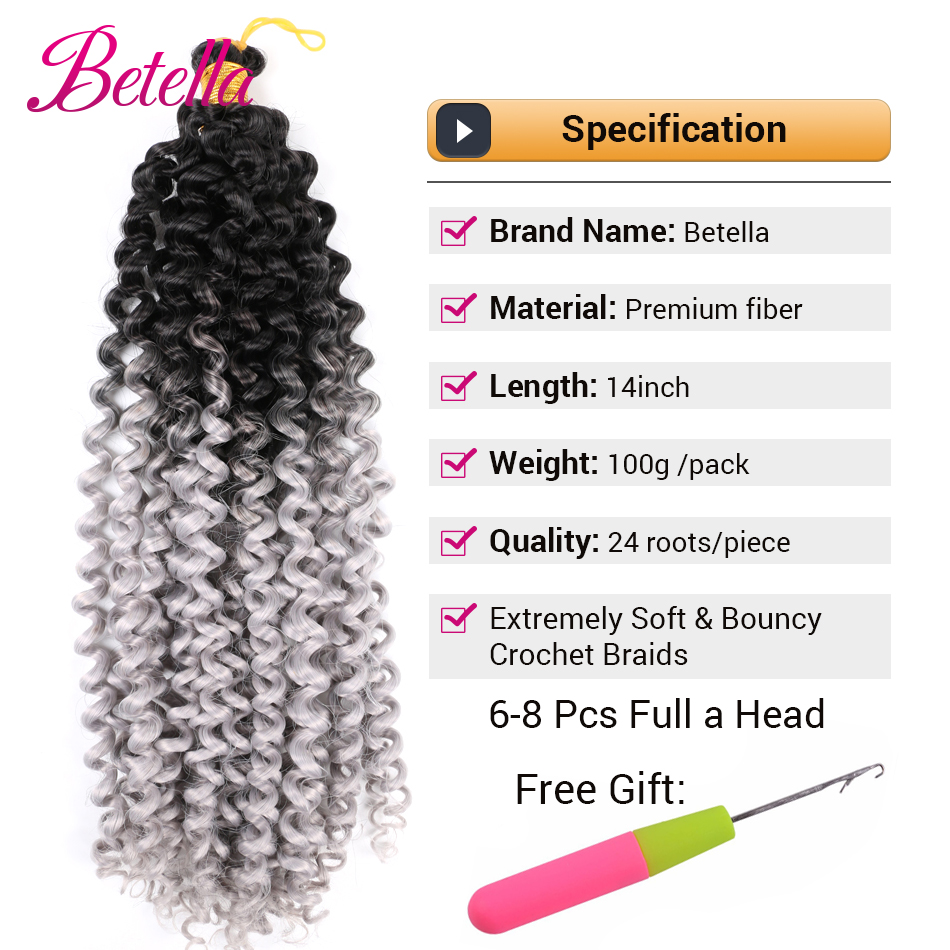 Afro Curls Hair Bundles Synthe - Water Wave Bulk Human Hair For Braiding recension och pris