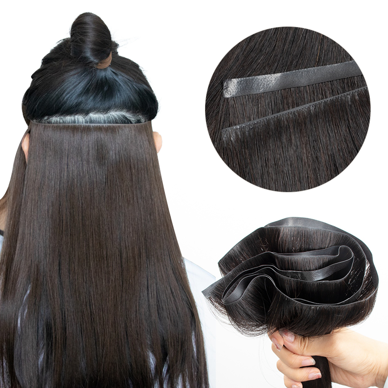 Invisible Long Tape PU Weft Hu - Invisible Tape In Extensions Real Hair recension och pris