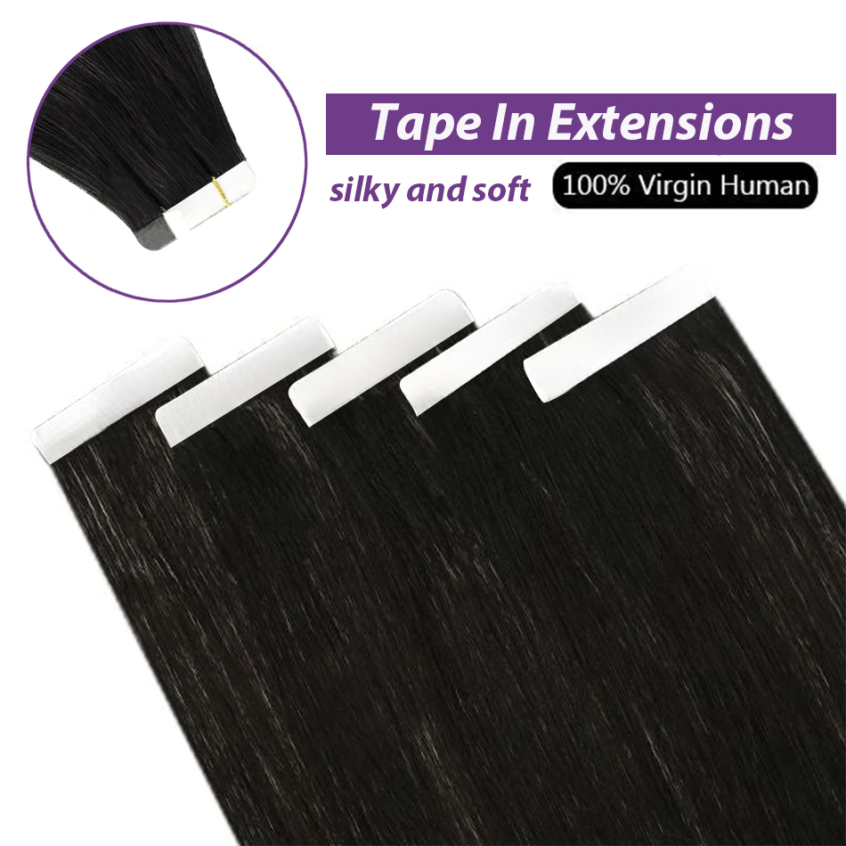 Straight Tape In Hair Extensio - Invisible Tape In Extensions Real Hair recension och pris