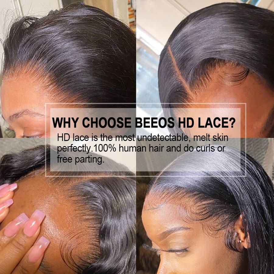 250% 13x4 HD Transparent Lace  - Hd Lace Frontal Wig Human Hair Pre Plucked recension och pris