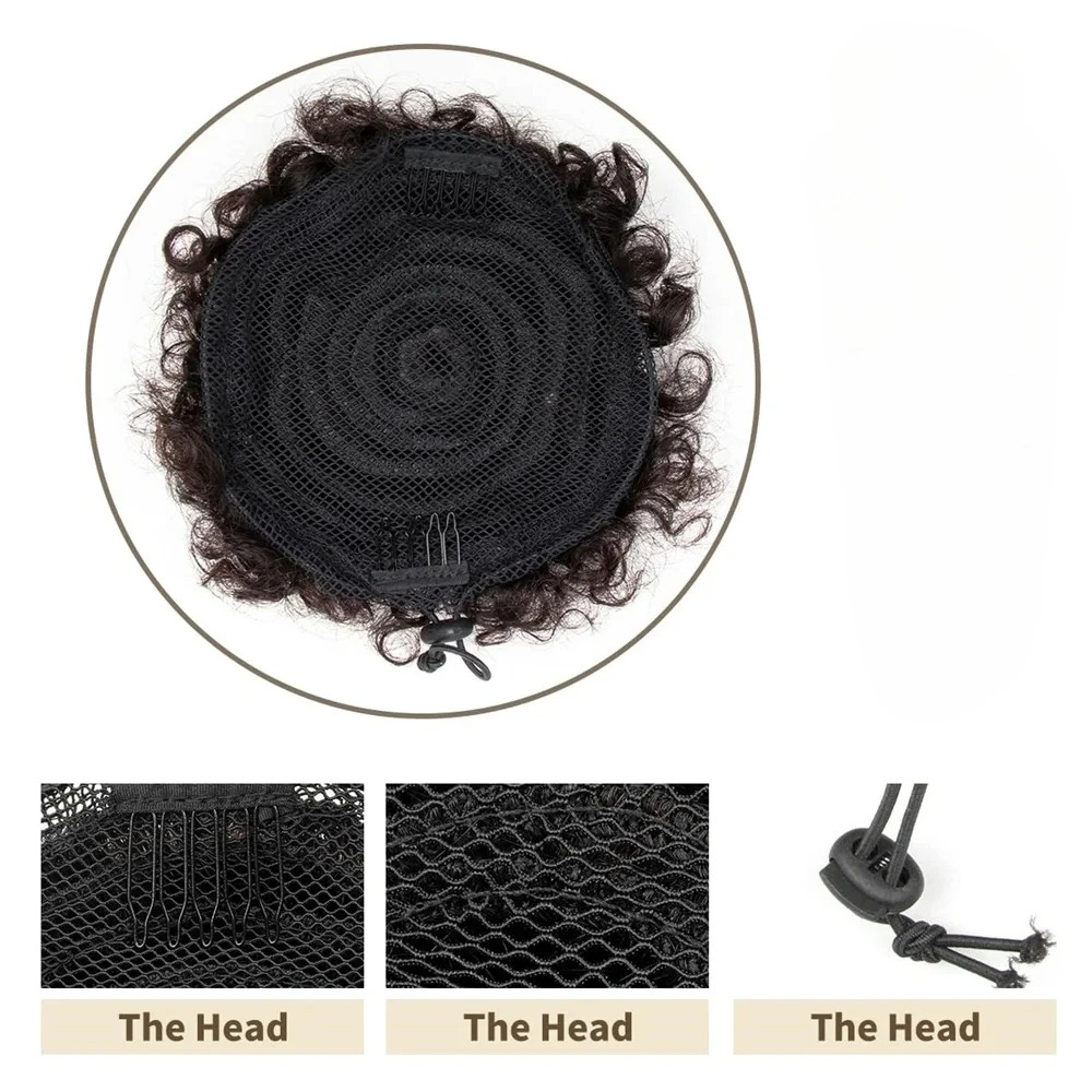 1PC/Pack Kids Hair Puff Natura - Drawstring Afro Curly Puff Ponytail recension och pris