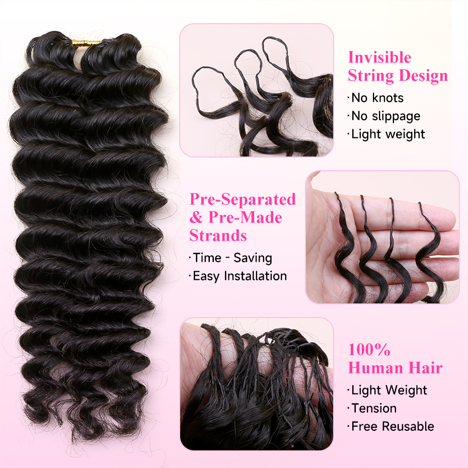 Natural Deep Wave Feather Croc - Hair Bundles recension och pris