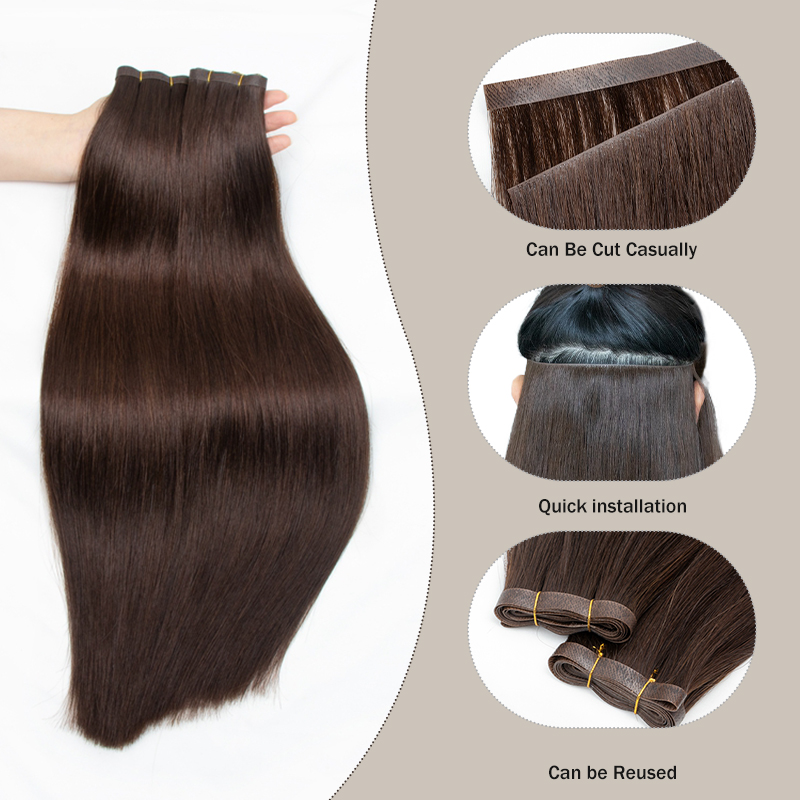 Invisible Long Tape PU Weft Hu - Invisible Tape In Extensions Real Hair recension och pris